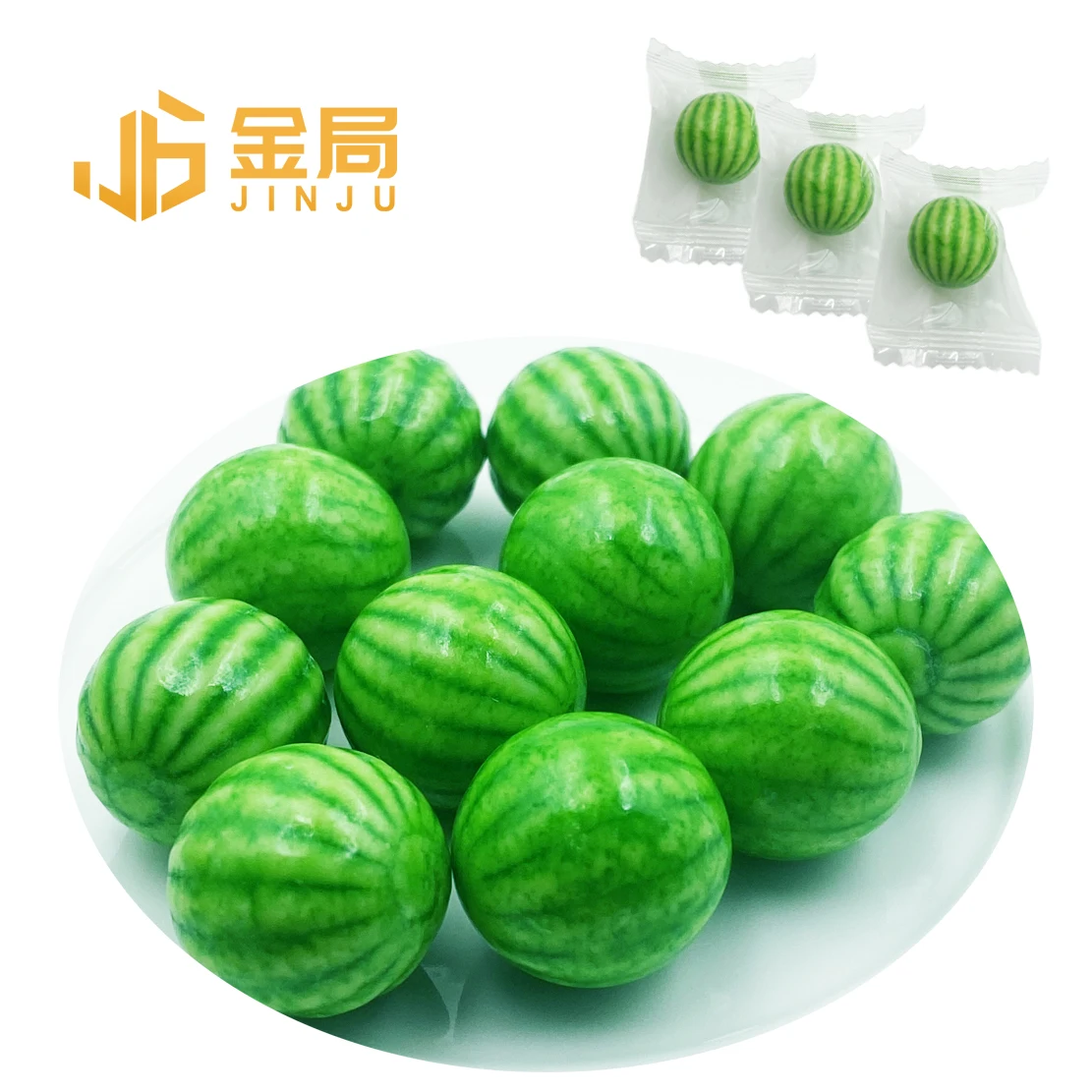 High Quality Watermelon Chewing Gum Fruit Flavours Bubble Filled with Jam Chicles Al Por Mayor