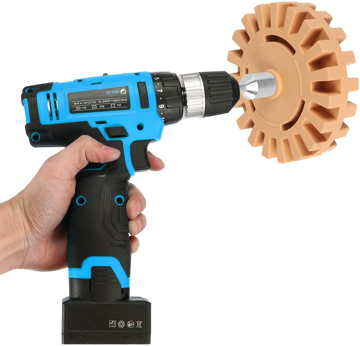 Hot Sell 3.5 inch Rubber pad Offset Style Decal Eraser polishing Wheel