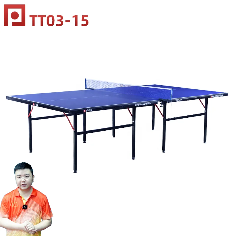 PINGPANGWANG TT03-15mm table tennis tables professional Portable Table Tennis High Quality Equipment in indoor Movable OEM