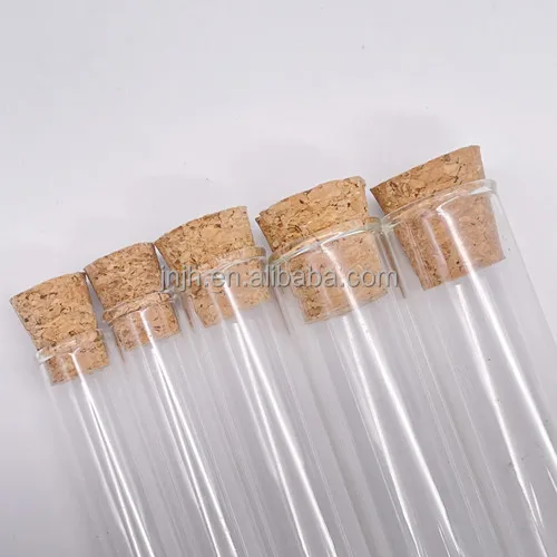 Customized flat bottom Test Tube / Glass Test Tube With flat bottom / High borosilicate glass test tube with wood cork