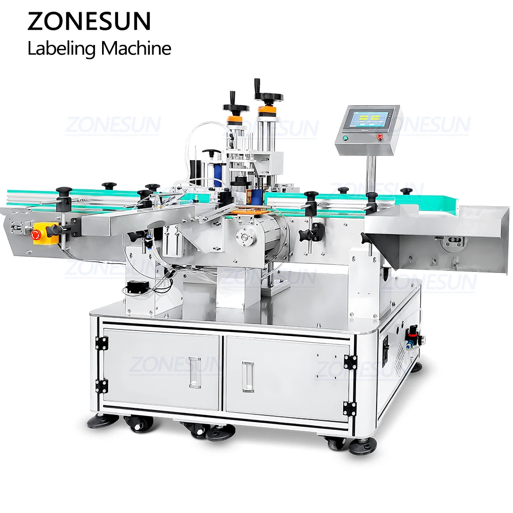 ZONESUN ZS-TB550V Fixed Point Automatic stickers Irregular Polygonal Hexagonal Bottles Labeling machine