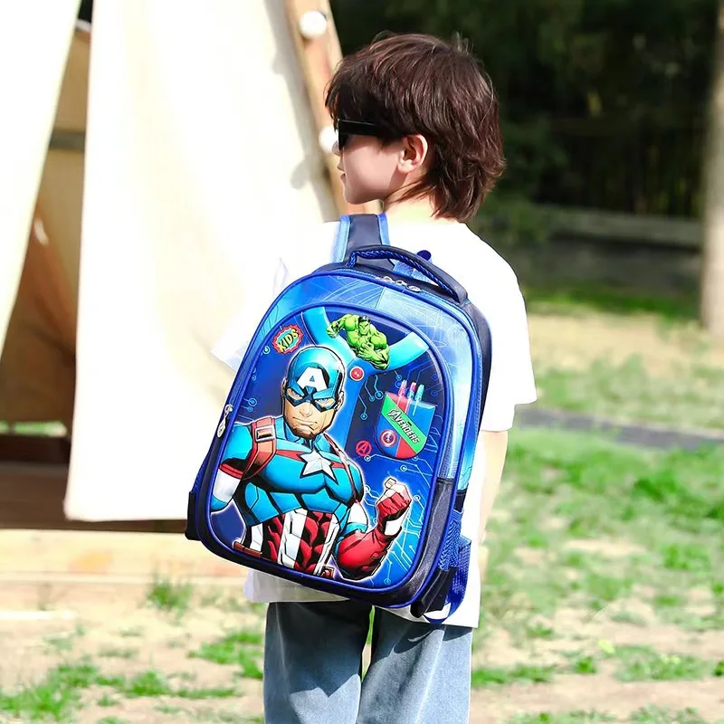 New Hot 14-inch Cartoon 3D Hardshell Sanrios Kitty Cat Schoolbag Super Heroes Boys And Girls Student Backpack For Grade 1-2 Kids