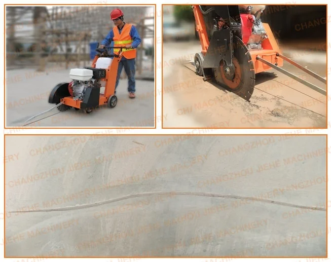 13 HP gasoline engine Concrete saw cutting machine with different saw blades