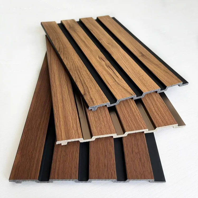 Modern Fluted Slat PS Wall Decor Panels Waterproof  Boards Factory Price Decorative ps wall panel pvc panel