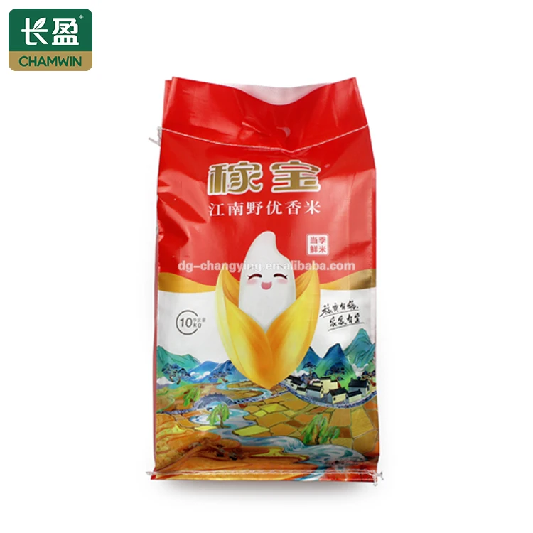 High quality 25kg woven rice sack manufacturer philippines packaging bag pp packing bags for rice and sugar