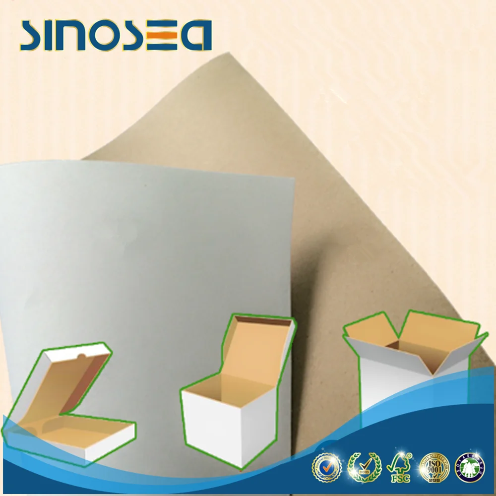 Clay Coated Kraft Board Paper 300 GSM CCKB brown back craft Paper 255 Gram