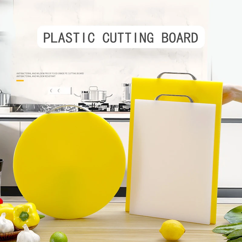 Rectangle and Round Plastic Non-Slip HDPE Cutting Board for Home and Restaurant