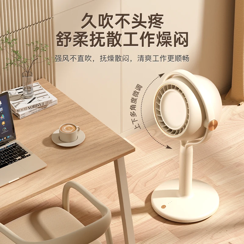 2024 new Rechargeable 2400mah lithium battery USB fan with Type-c for Desktop chair and floor or camping outdoor air cooling fan