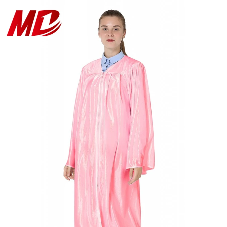 Wholesale All Size Shiny Adult Pink Graduation Gown (62084779573)