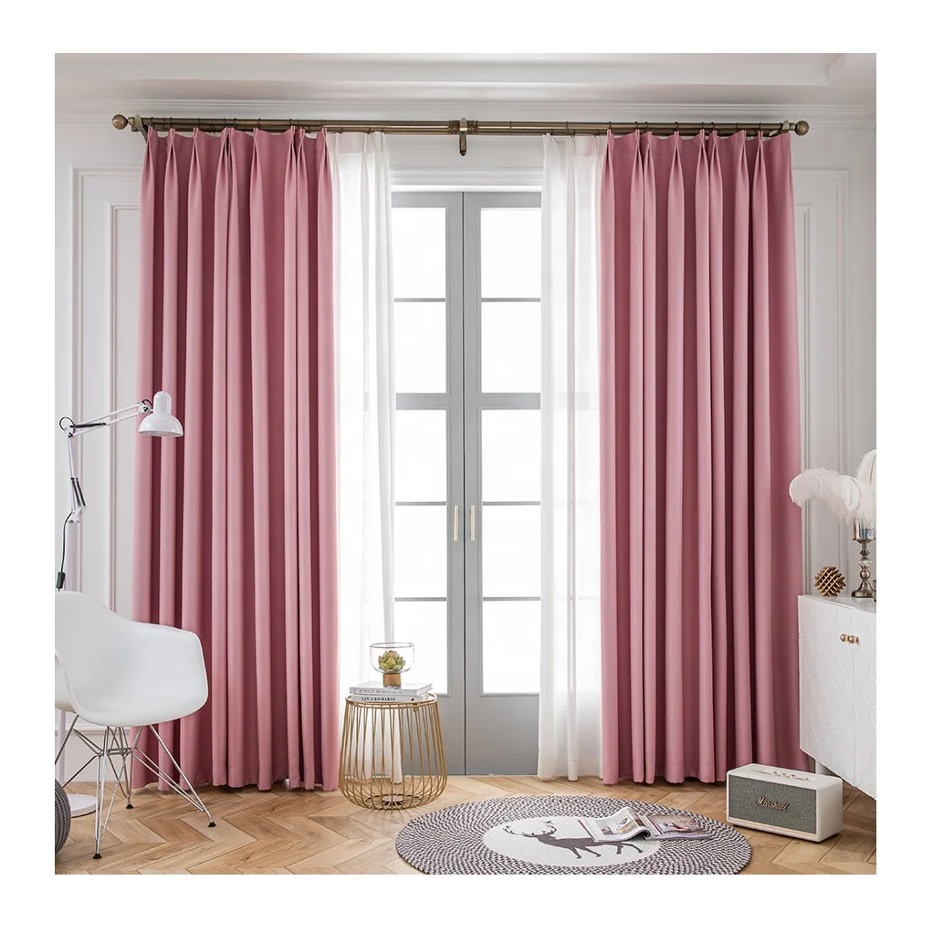 Wholesale roll fabric Modern insulation living room door hotel home bedroom luxury Drapes Window blackout curtains