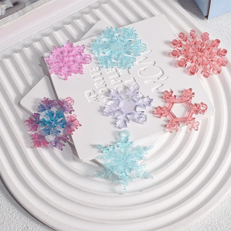 Wholesale DIY Silicone Mold Epoxy Resin Gypsum Plaster Various Snowflake Silicone Mold for Christmas Home Decoration BPA Free