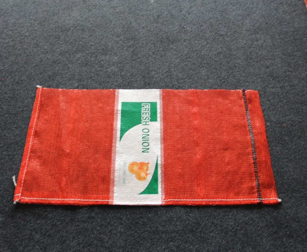 25 kg Leno mesh bag packing for onion with  color file
