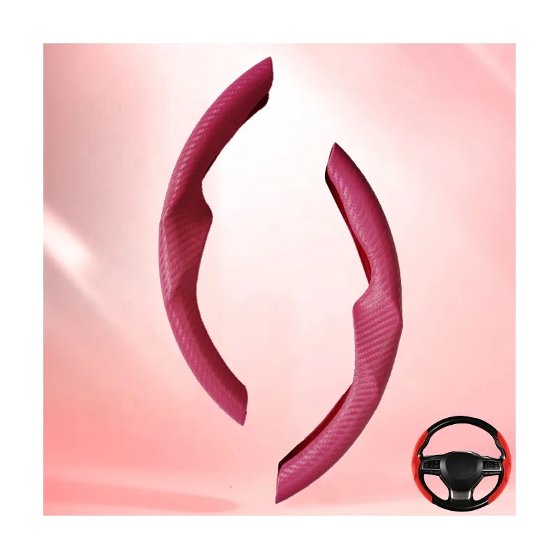 Latest steering wheel cover for hyundai tucson accent sonata creta elantra h1 i20 ix35 starex suede carbon fiber car accessories