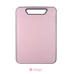 Multifunctional Cutting Board Silicone Edge L Shape Wheat Straw Chopping Board With Handle