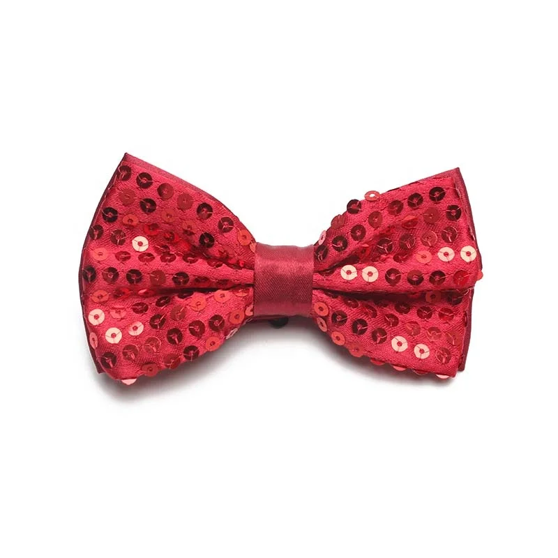 Top Brand Dynastyle 100% Handmade Polyester Microfiber Woven Sequin beaded Corbata Kids Bow Ties