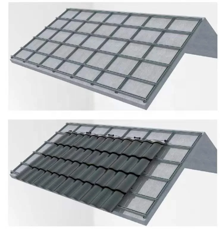 CIGS 30W 300w  Thin film photovoltaic power generates double glass shingle panel BIPV solar roof tiles package solar panel