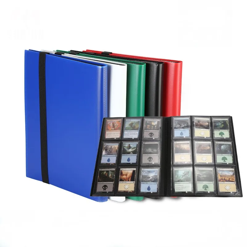 High quality pp plastic trading game poke mon card binder 9 pockets for collection game cards album