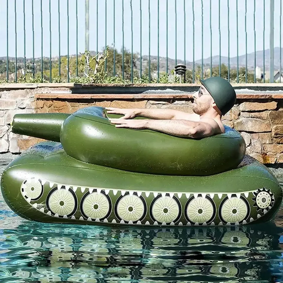 Summer Pool Party Water Gun Inflatable Swimming Ring Child Adult Bed Toys Tank Cannon Funny
