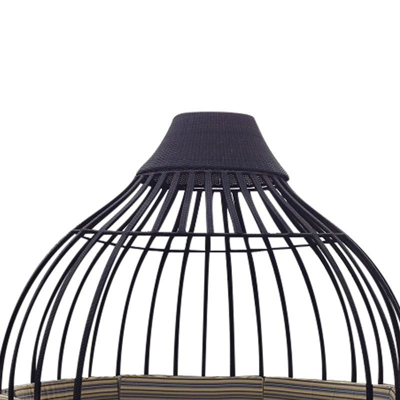 Modern Garden Line Waterproof Round Cast Aluminum Hotel Poolside Outdoor Rattan Daybed