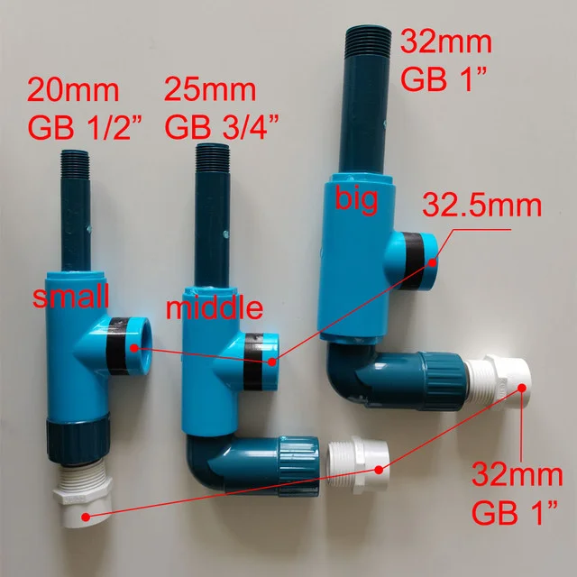 Aeration Nozzle Venturi for Aquaculture Aquarium Oxygen Venturi Ozone Injector