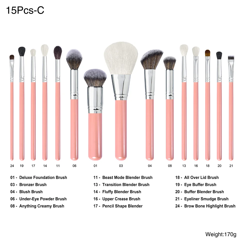 makeup artists using Pro Angled Eye Contour Brush for Overall Color Application and Blending