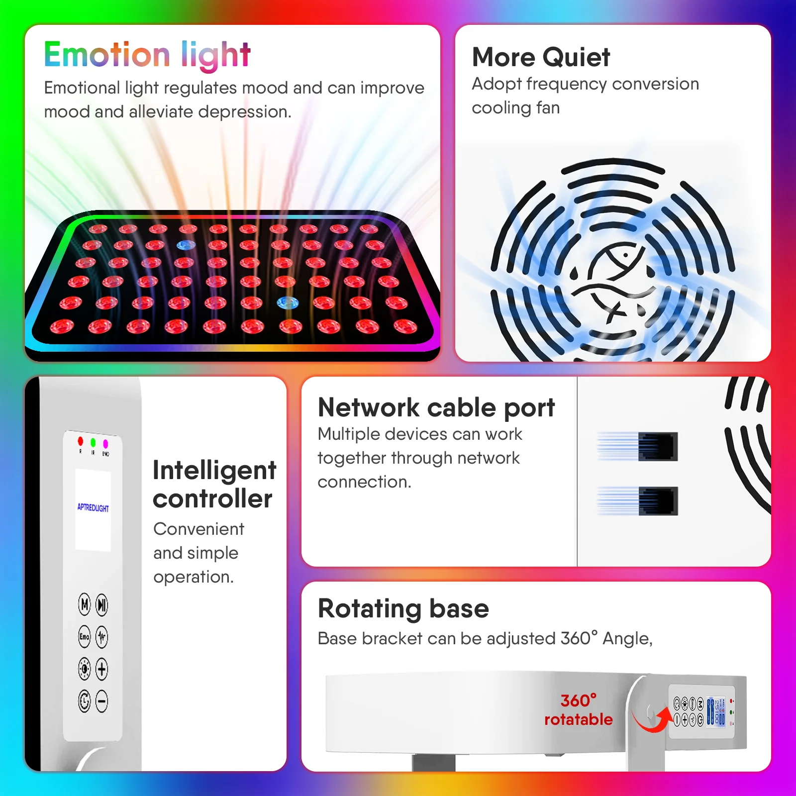 Платиновая красная световая панель RGB Изменение ближнего инфракрасного света терапия для ухода за кожей тела Красота и сон светодиодная