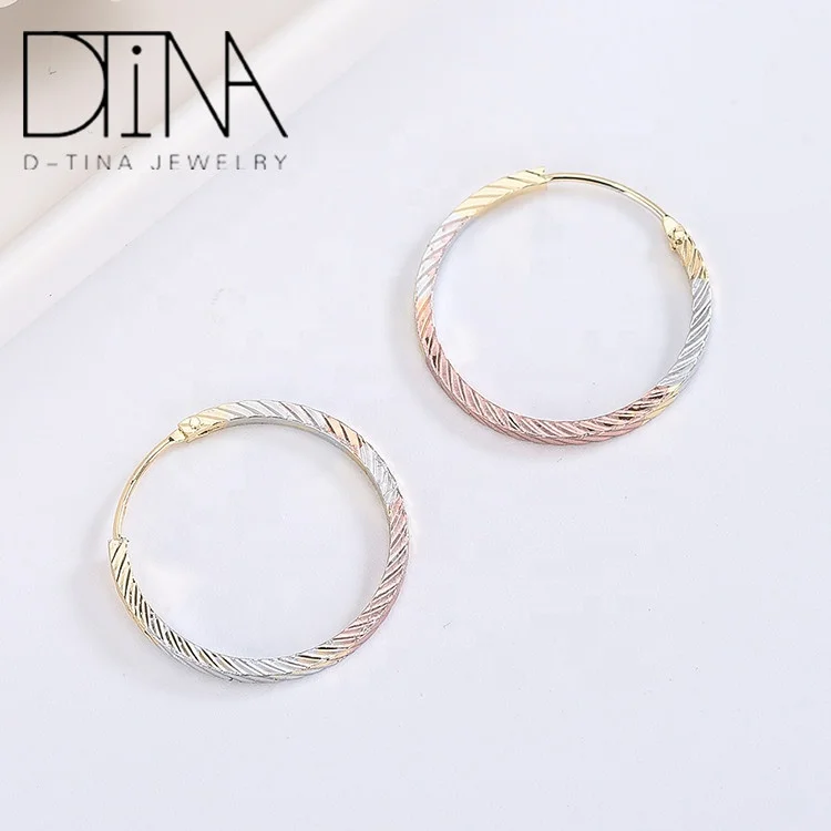 Hot product thread ring earrings three simple color fashion women