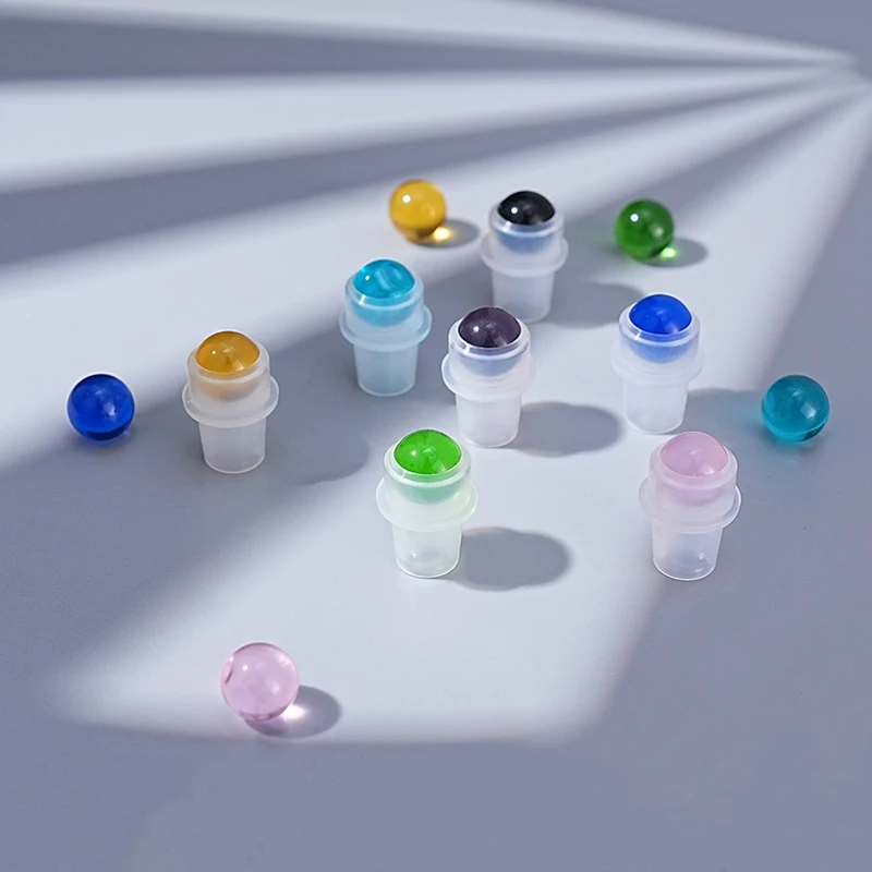 10mm crystal borosilicate perfume oil roll on glass balls bottle with roller ball