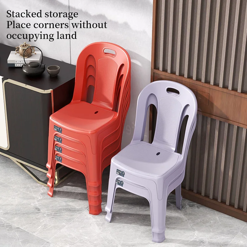 Plastic chairs with anti slip feet back rest chair non-slip stool stackable chair