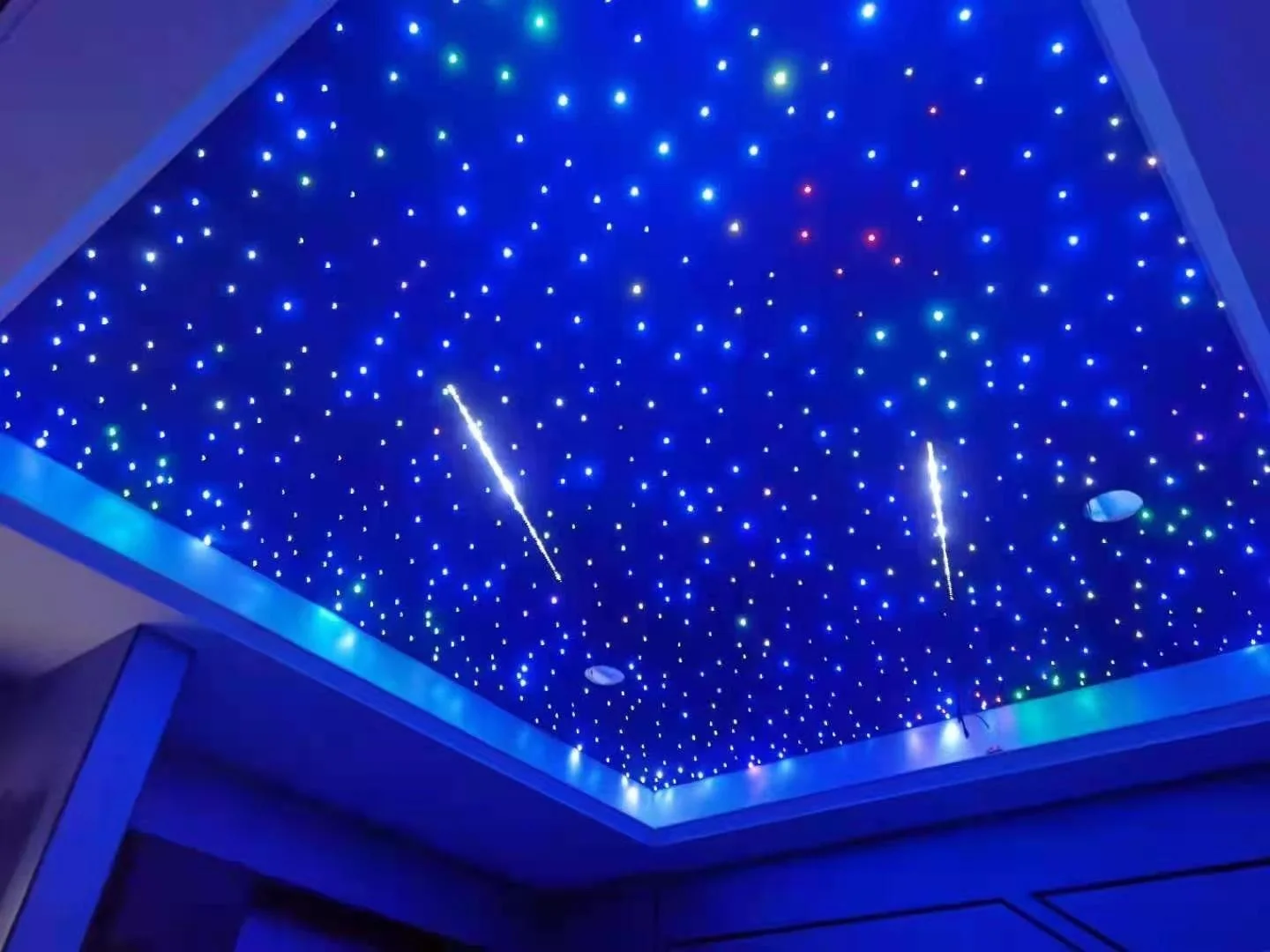 LED Fiber Optic Night Sky Ceiling Star Panel Lights for Living Room Sensory Room Bar