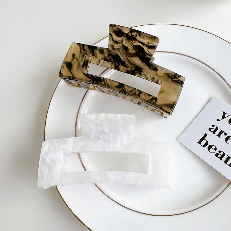 Korean Leopard Women Large Hair Claw Clips For Thick Hair 10.5cm Acetate Big Claw Clips Hair Accessories For Women