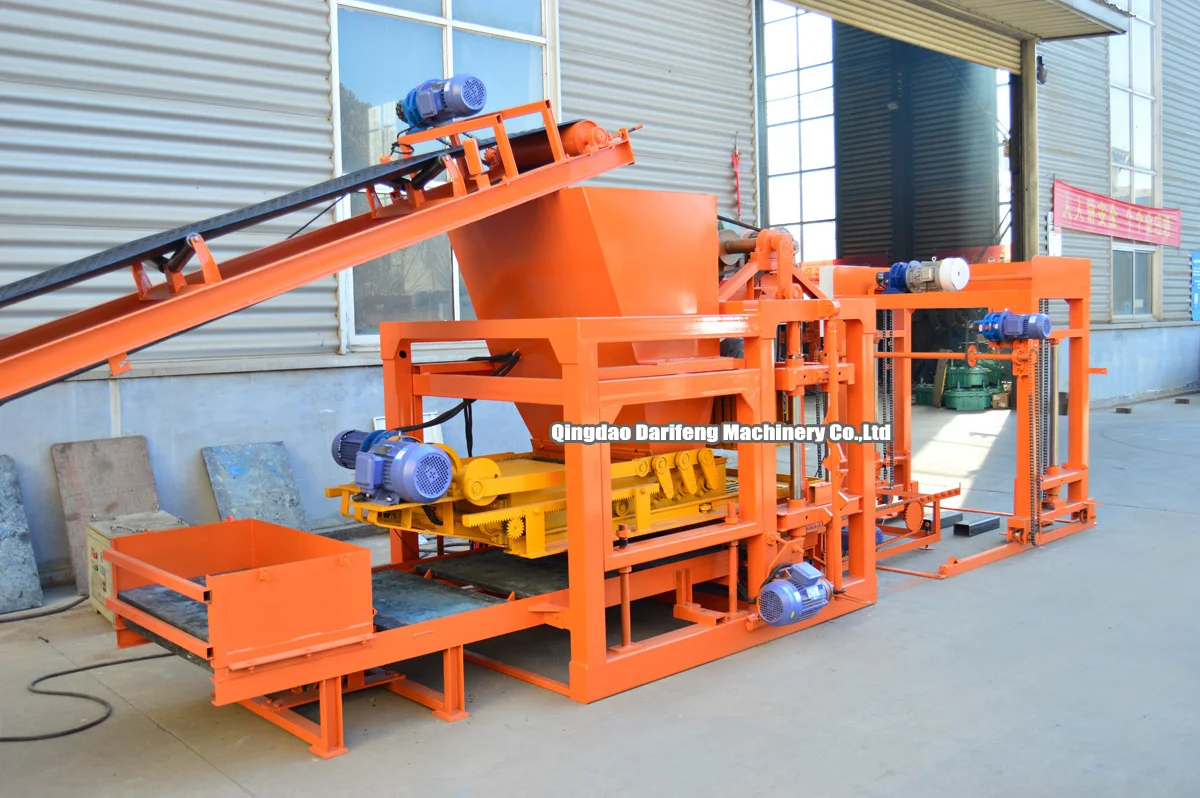 QT4-25 4 inch block machine fully automatic concrete bricks sand fly ash block machines for the production of building materials