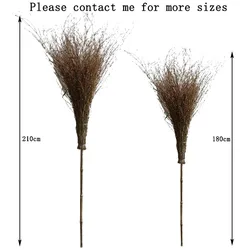China Manufactures Garden Long Handle Bamboo Leaf Hand Broom And Dustpan Halloween Witches Broom Wholesale
