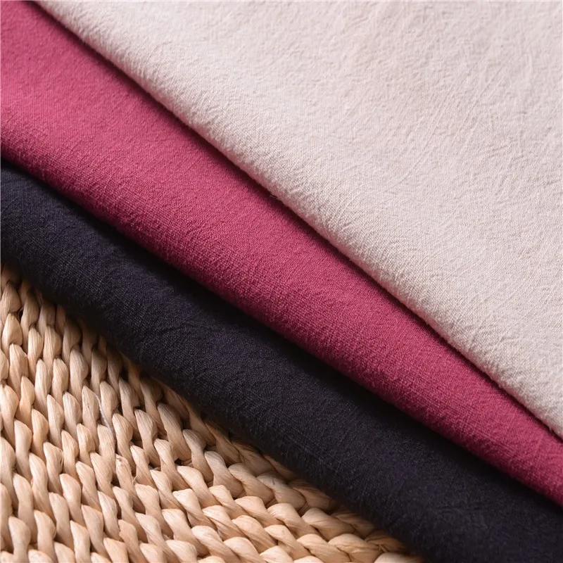 2022 Popular Product Heavy Weight Sand Washed Fabric Plain Dyed Bamboo Pattern Burlap Curtain Sofa Cover Ramie Cotton Fabric