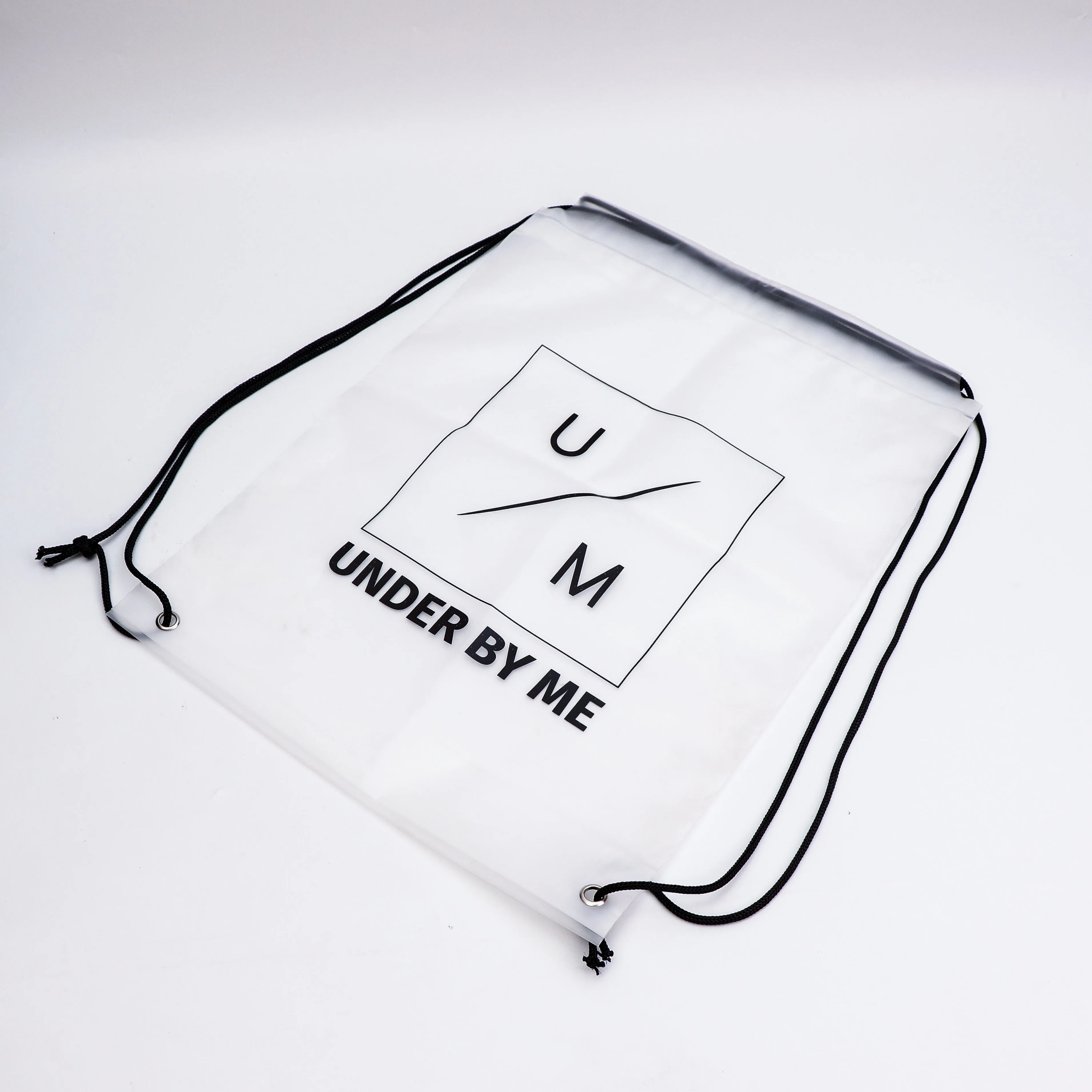 Transparent Clothes Storage Dust Bag Portable Clear Plastic Pvc Lining Drawstring Backpacks For Gift