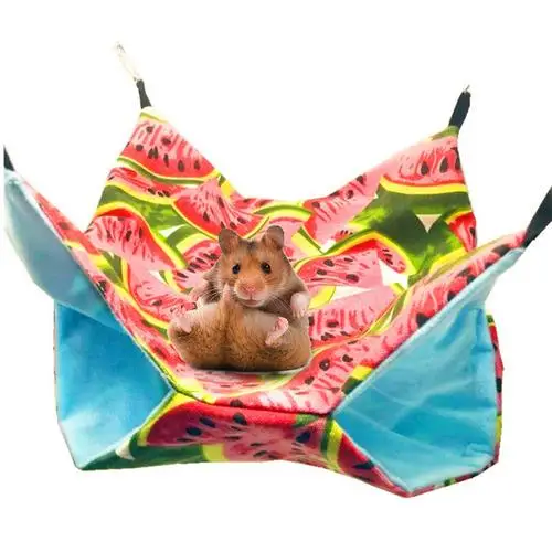 2020 pet nest hamster chinchilla ferret hammock double canvas hammock small pet cotton nest cage accessories