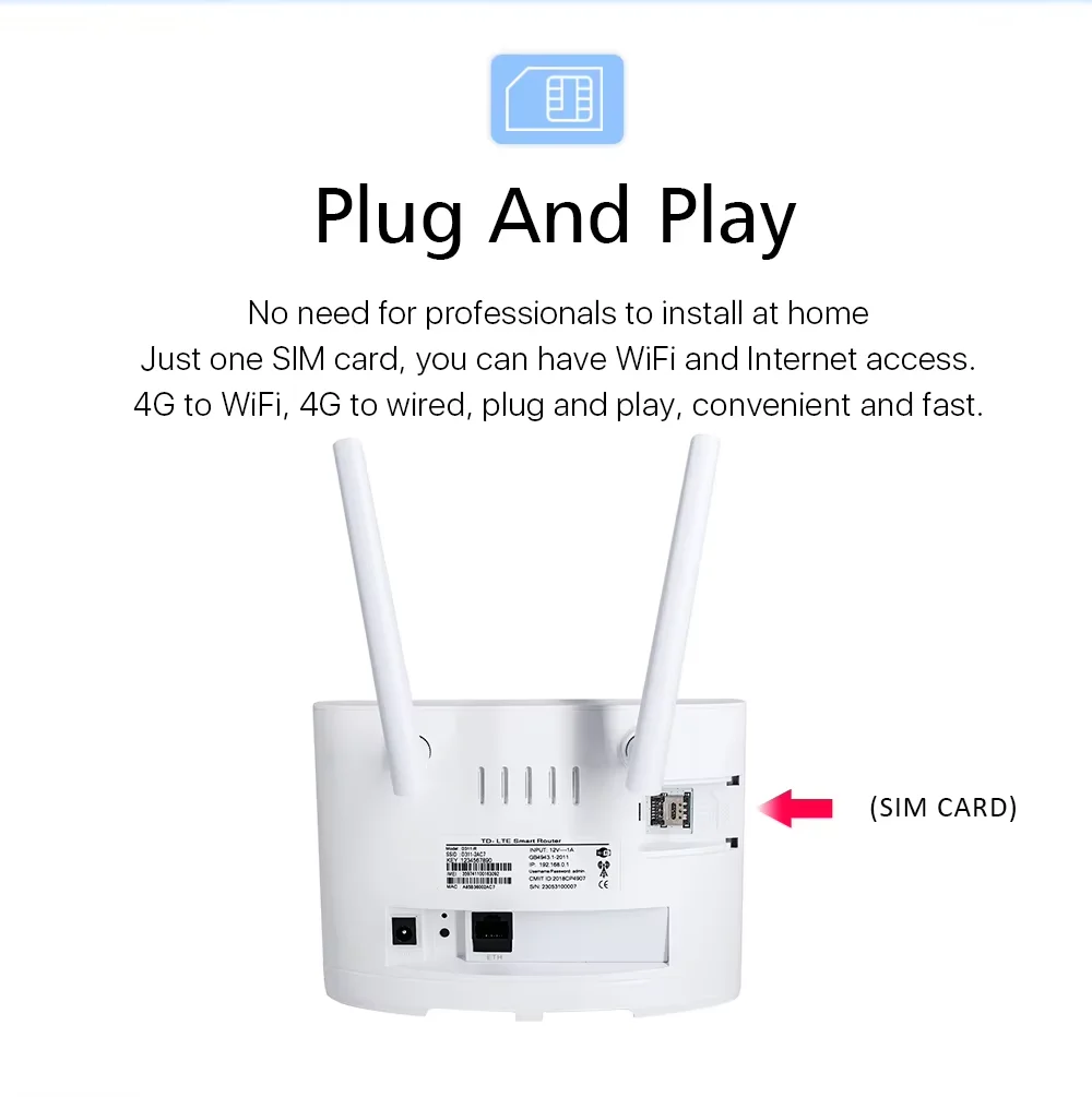 По заводской цене OEM ODM LTE CAT4 WiFi маршрутизатор WAN LAN RJ45 RJ11 внешняя антенна 4G 300 Мбит/с SIM-карта Внутренний CPE