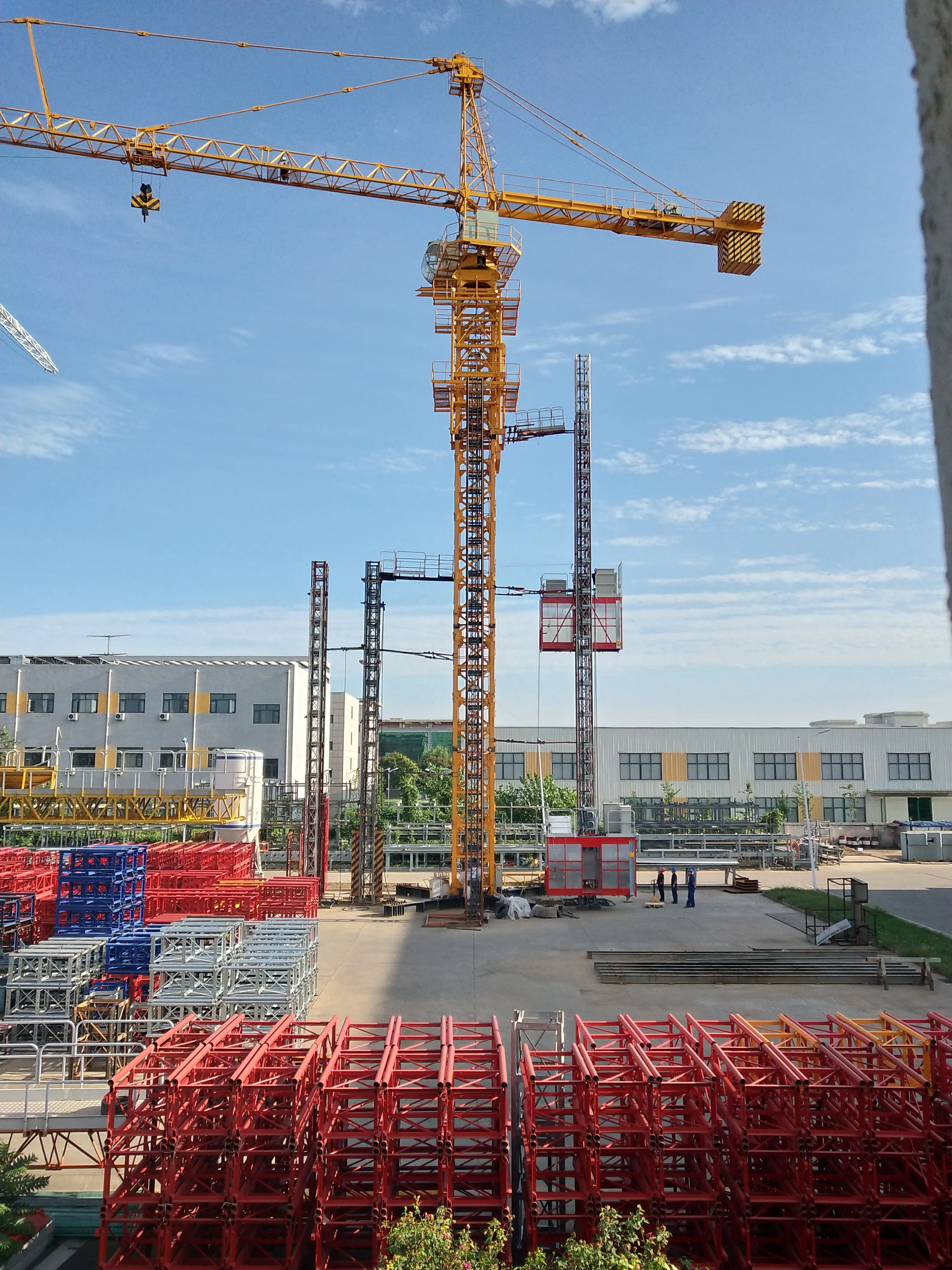 Cage type rack and pinion passenger and material lifter with stable and compact structure