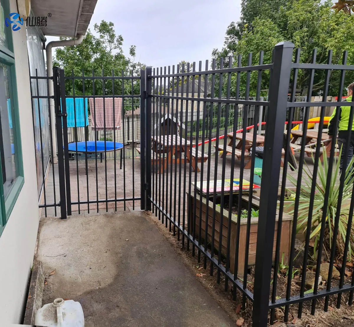 Zinc Steel House Fence Gates Driveway Entrance Gate Steel Gates Hinges