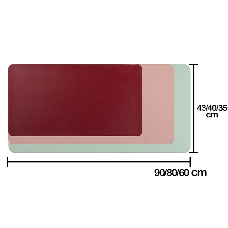 Factory cheap price wholesale computer gaming leather desk mat double sided waterproof mouse pad 80cm PU large mousepad