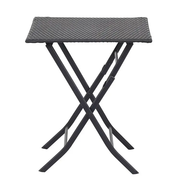 Portable Outdoor Garden furniture balcony folding table rattan chair folding bistro set