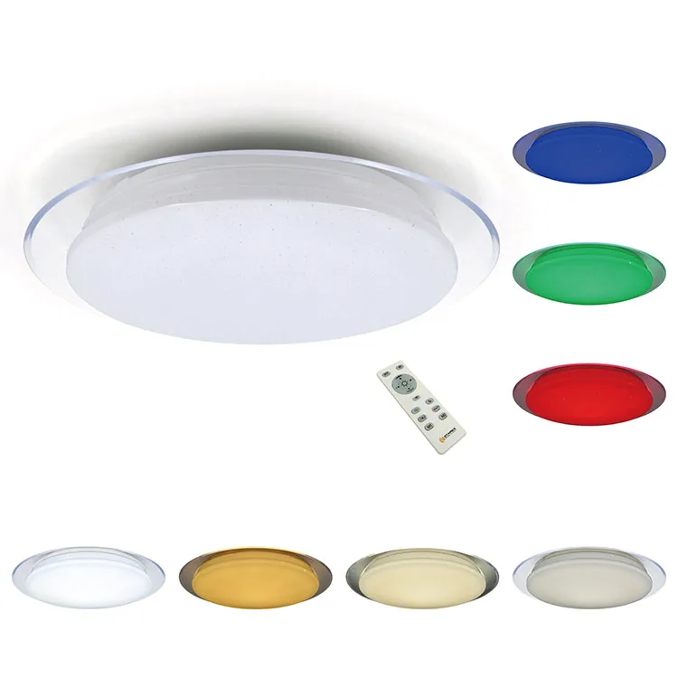 Светодиодный потолочный светильник хит продаж Saturn 25W RGB внешний источник питания звездная круглая крышка с прозрачным кольцом