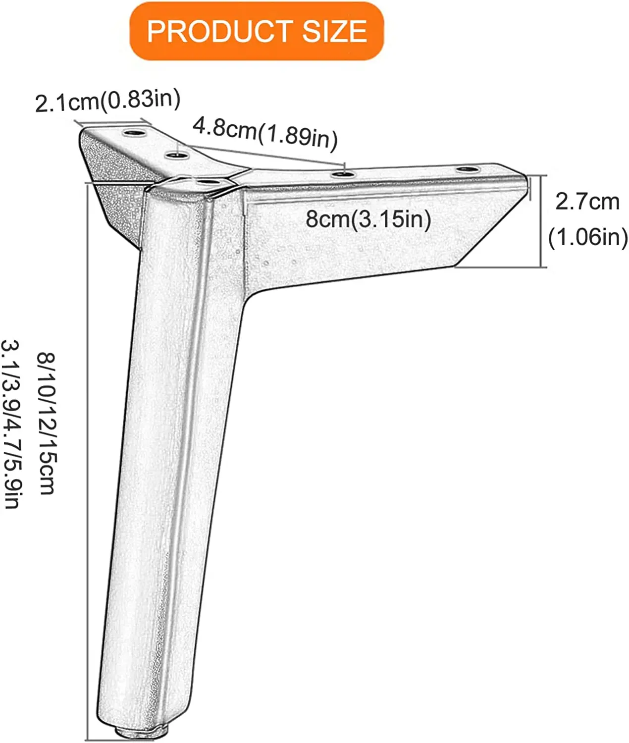 Modern Y shape hardware furniture supplies home accessories metal legs for furniture sturdy sofa accessories furniture hardware