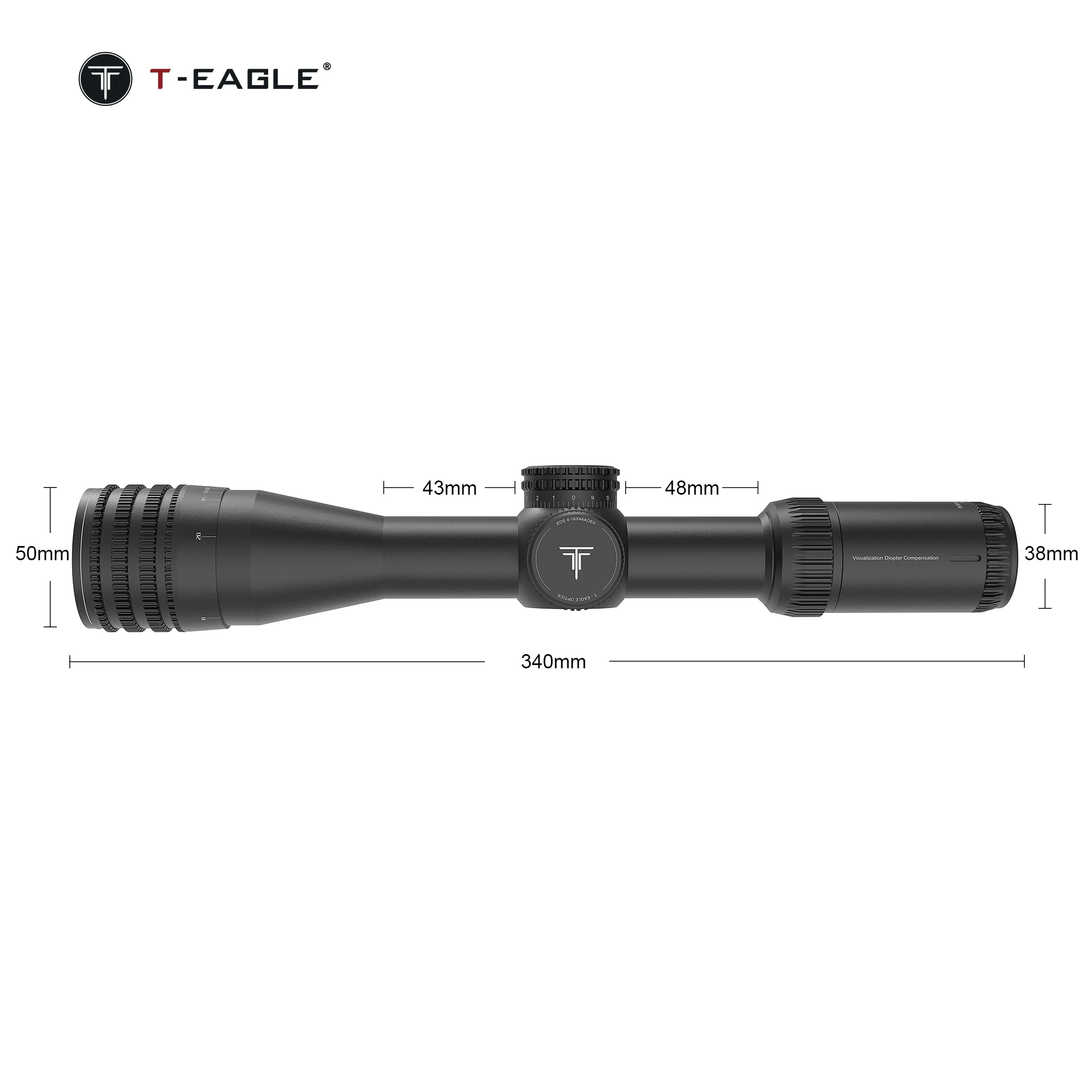 New Model T-EAGLE EOS 4-16X44 AOE HK II Small Parallax Sight Clear Imaging Hunting Scope Thin Border Scope & Accessories