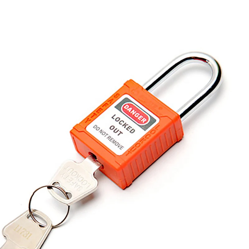 2022  38mm safety padlock with Master Keyed and steel shackle for Industrial lockout-tagout Custom laser coding and label
