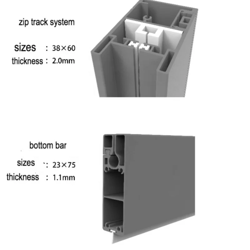 smart control exterior zip track roller blinds  with pergola
