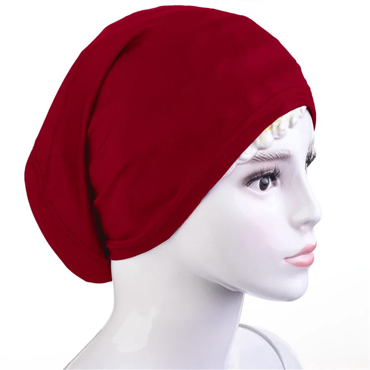 
Hot Other Ccarves & Shawls Muslim Hat Scarf Mercerized Cotton Solid Color Hijab Scarf Bufandas y Chales For Women 