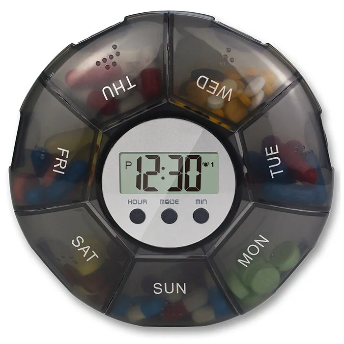 J&R Wholesale 5 Daily Alarms Message Record Vibration Mini Portable Smart Food Grade Healthy Take Medicine Timer Personal Alarm