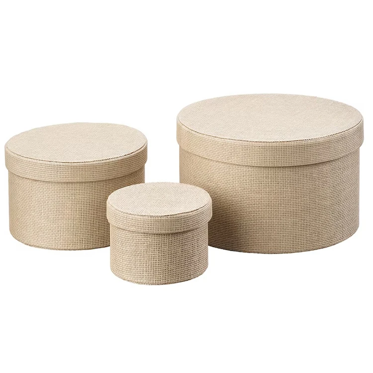 Eco-friendly non woven foldable storage box fabric round storage  fabric storage box