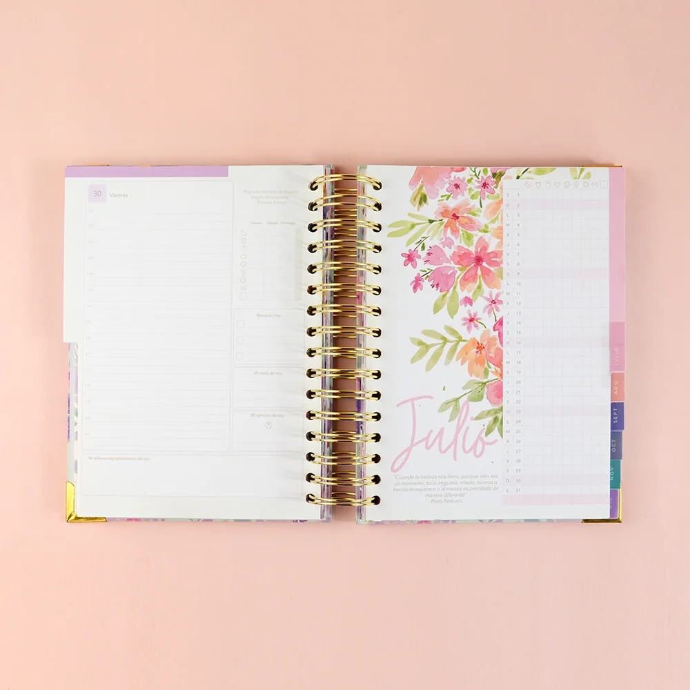 2025 Planner Hardcover Daily Weekly Spiral Undated Goals A5 Planners and Journals Agenda Planner Notebooks